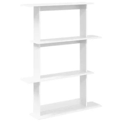 vidaXL Stenska polica Bela 100 x 20 x 126 cm Inženirski les