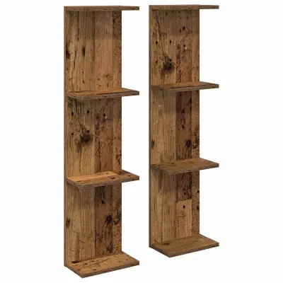 vidaXL Stenska polica 2 pcs Star les 25 x 15 x 100 cm Inženirski les