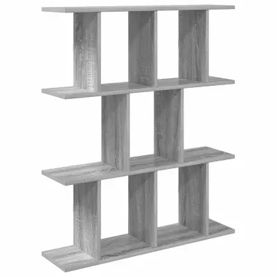 vidaXL Stenska polica Siva Sonoma 102 x 20 x 96 cm Inženirski les