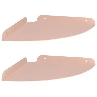 vidaXL Ležeča polica s polico 2 pcs Roza 24 x 24 x 2 cm