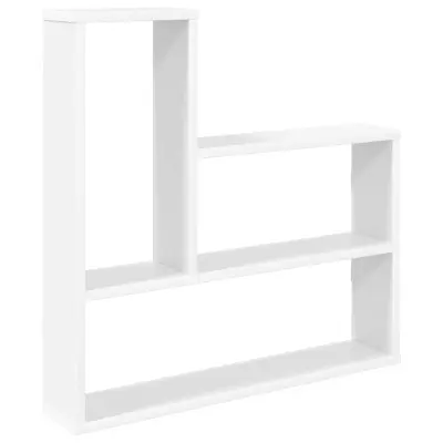 vidaXL Stenska polica Bela 60 x 11 x 60 cm Inženirski les