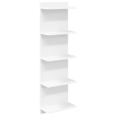 vidaXL Stenska polica Bela 30 x 15 x 100 cm Inženirski les