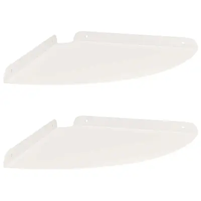 vidaXL Ležeča polica s polico 2 pcs Bela 30 x 30 x 2 cm