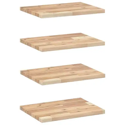 vidaXL Viseče police 4 kosi 40x30x2 cm neobdelan masiven les akacije