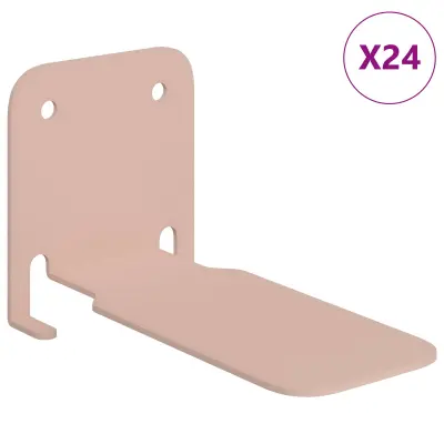 vidaXL Ležeča polica s polico 24 pcs Roza 6 x 10,8 x 6,6 cm