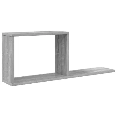 vidaXL Lebdeče police Siva Sonoma 80 x 15 x 30 cm Inženirski les