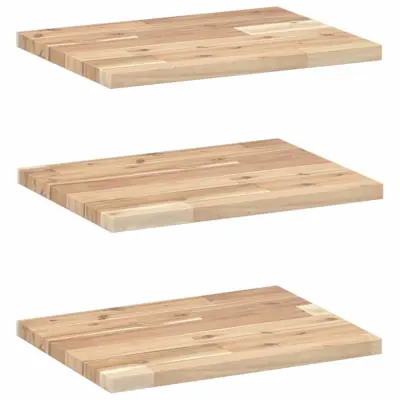 vidaXL Viseče police 3 kosi 40x30x2 cm neobdelan masiven les akacije