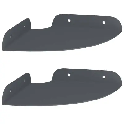 vidaXL Ležeča polica s polico 2 pcs Antracit 15 x 15 x 2 cm