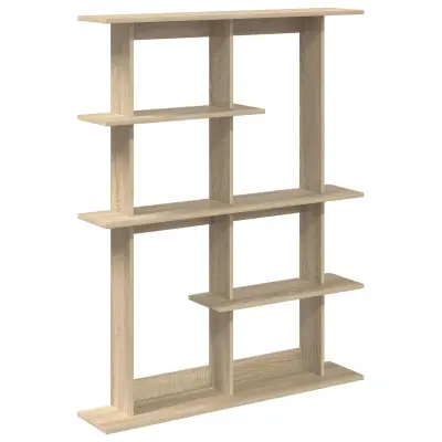 vidaXL Stenska polica Sonoma hrast 102 x 20 x 130 cm Inženirski les