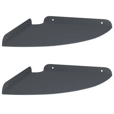 vidaXL Ležeča polica s polico 2 pcs Antracit 24 x 24 x 2 cm
