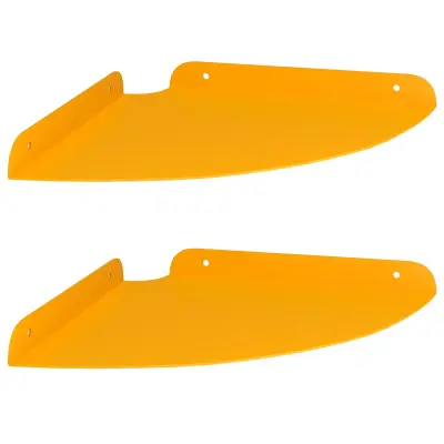 vidaXL Ležeča polica s polico 2 pcs Gorčična rumena 24 x 24 x 2 cm