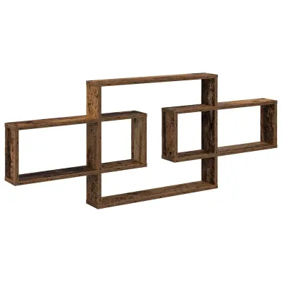 vidaXL Stenska polica Star les 130 x 10 x 50 cm Inženirski les
