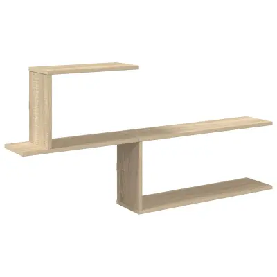 vidaXL Stenska polica Sonoma hrast 122 x 18 x 60 cm Inženirski les