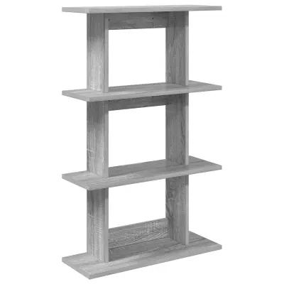vidaXL Stenska polica Montaža za steno Siva Sonoma 56 x 20 x 90 cm