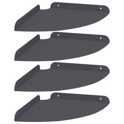 vidaXL Ležeča polica s polico 4 pcs Antracit 24 x 24 x 2,3 cm