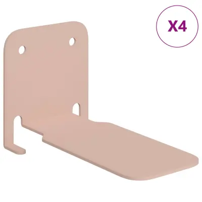 vidaXL Ležeča polica s polico 4 pcs Roza 6 x 10,8 x 6,6 cm