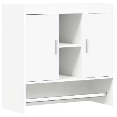 vidaXL Stenska polica Montaža za steno Bela 80 x 36 x 80 cm