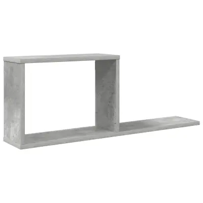 vidaXL Lebdeče police Betonsko siva 80 x 15 x 30 cm Inženirski les