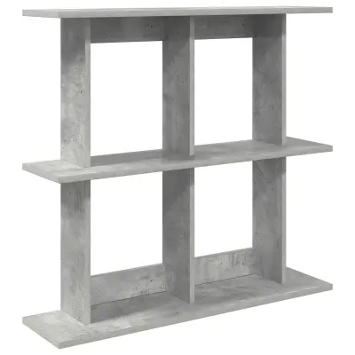 vidaXL Stenska polica Montaža za steno Betonsko siva 80 x 20 x 75 cm