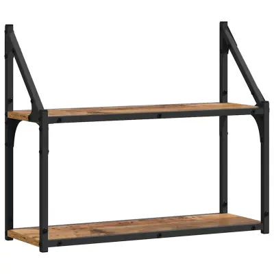 vidaXL Stenska polica Star les 60 x 21 x 51 cm Konstruiran les