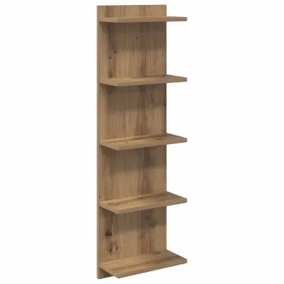 vidaXL Stenska polica Artisan hrast 30 x 15 x 100 cm Inženirski les