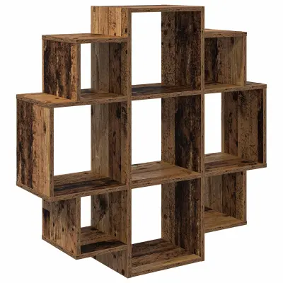 vidaXL Stenska polica Star les 90 x 25 x 90 cm Inženirski les