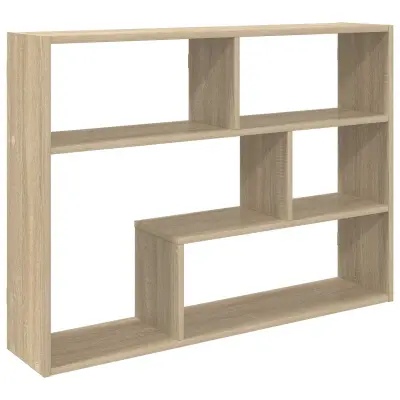vidaXL Stenska polica Montaža za steno Sonoma hrast 95 x 20 x 69,5 cm