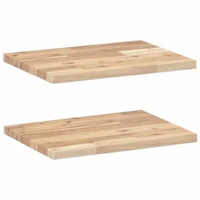 vidaXL Viseče police 2 kosa 40x30x2 cm neobdelan masiven les akacije
