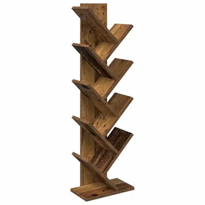 vidaXL Polica za knjige Tree 6-nivojska 30 x 18 x 100 cm Star les