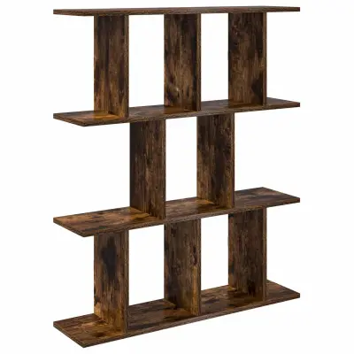 vidaXL Stenska polica Dimljen hrast 80 x 20 x 96 cm Inženirski les