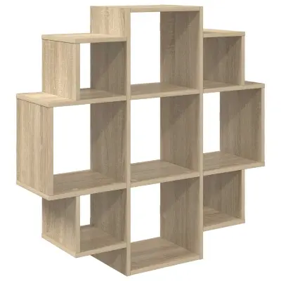 vidaXL Stenska polica Sonoma hrast 90 x 25 x 90 cm Inženirski les