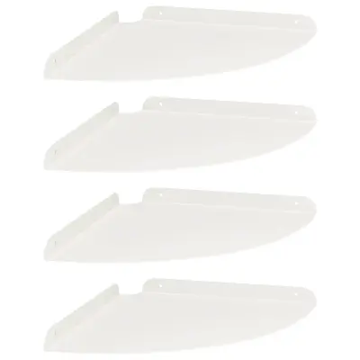 vidaXL Ležeča polica s polico 4 pcs Bela 30 x 30 x 2 cm