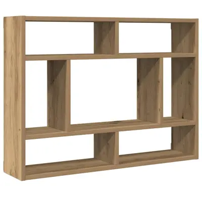 vidaXL Stenska polica Artisan hrast 75x16x55 cm inženirski les
