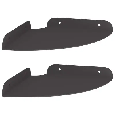 vidaXL Ležeča polica s polico 2 pcs Črna 18 x 18 x 2 cm