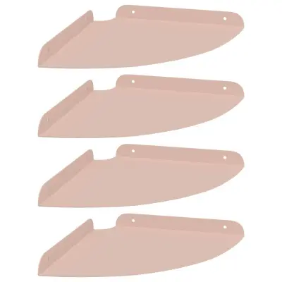 vidaXL Ležeča polica s polico 4 pcs Roza 24 x 24 x 2 cm