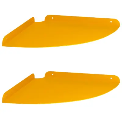 vidaXL Ležeča polica s polico 2 pcs Gorčična rumena 30 x 30 x 2 cm