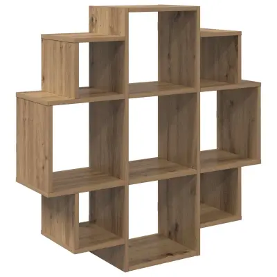 vidaXL Stenska polica Artisan hrast 90 x 25 x 90 cm Inženirski les
