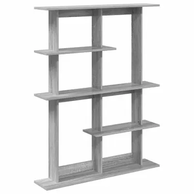 vidaXL Stenska polica Siva Sonoma 102 x 20 x 130 cm Inženirski les