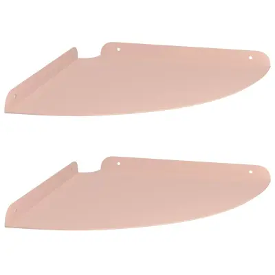 vidaXL Ležeča polica s polico 2 pcs Roza 30 x 30 x 2 cm