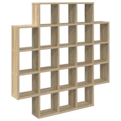 vidaXL Stenska polica Sonoma hrast 100 x 13 x 100 cm Inženirski les