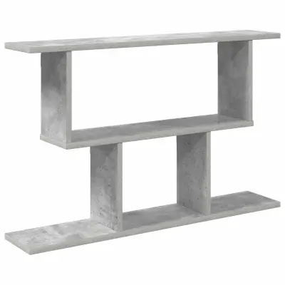 vidaXL Stenska polica Betonsko siva 80 x 15 x 50,5 cm Inženirski les