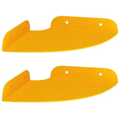 vidaXL Ležeča polica s polico 2 pcs Gorčična rumena 15 x 15 x 2 cm