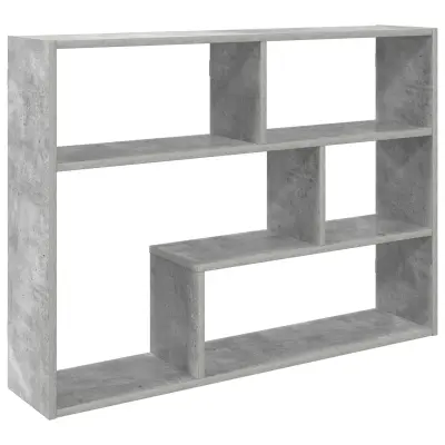 vidaXL Stenska polica Montaža za steno Betonsko siva 95 x 20 x 69,5 cm