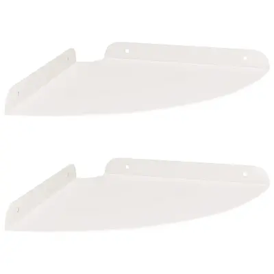 vidaXL Ležeča polica s polico 2 pcs Bela 24 x 24 x 2 cm