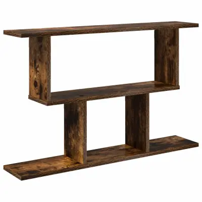 vidaXL Stenska polica Dimljen hrast 80 x 15 x 50,5 cm Inženirski les