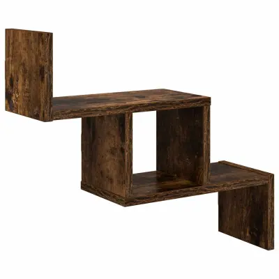 vidaXL Stenska polica Dimljen hrast 48 x 15 x 42 cm Inženirski les