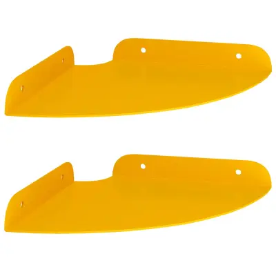 vidaXL Ležeča polica s polico 2 pcs Gorčična rumena 18 x 18 x 2 cm