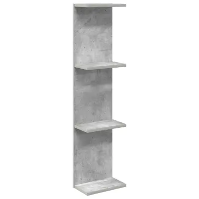 vidaXL Stenska polica Betonsko siva 22 x 15 x 100 cm Inženirski les