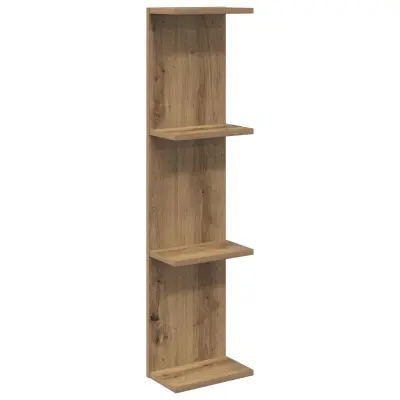 vidaXL Stenska polica Artisan hrast 25 x 15 x 100 cm Inženirski les