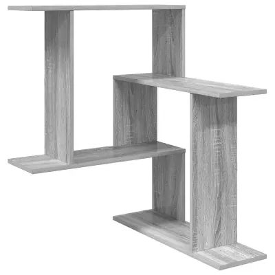 vidaXL Stenska polica Siva Sonoma 67 x 67 x 87 cm Inženirski les